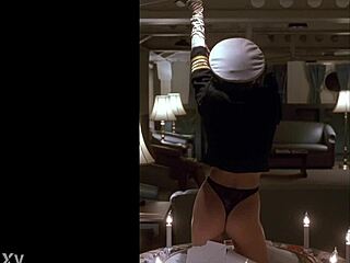 Erika Eleniak's STEAMY STRIPTEASE in Vintage Bunny Antique Blue Film 1080p