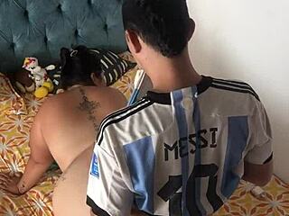 stepdad's huge cock stretches my tight ass till he fills it with cum