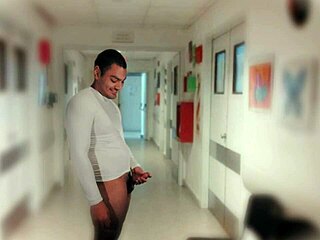 Sexy Nurse Masturbates Monster Cock In Hospital Patient Room Frenzy