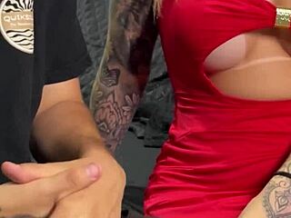 DJ Rafa tests sofa on tattooed newbie, rates his tight pussy pounding