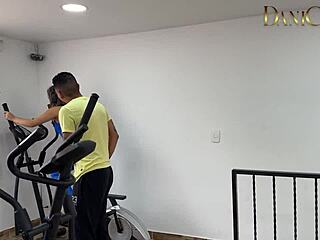 ever wonder how gym friend stretches latina teen's tight pussy doggystyle