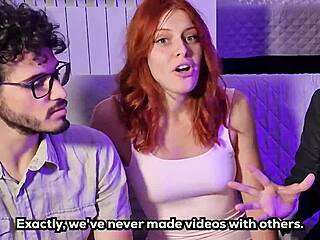 First casting interview spirals into dirty fmm threesome with rough spitroast and facial