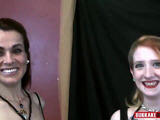 Monica Bollocksy Linda Lush Take Massive Bukkake Facial Orgy Blowbang