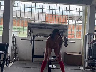 Trainer trans squats nude making ass worship irresistible