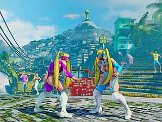 R. Mika flaunts her big ass on cam fight street style