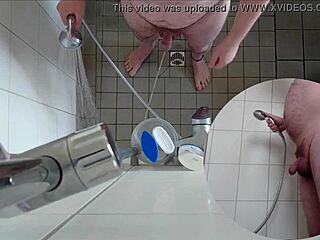 I'm so horny pissing in the steamy shower