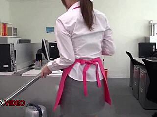 CHIHIRO AKINOS SUCKS HUGE COCK DEEP BEFORE OFFICE CREAMPIE EXPLOSION!