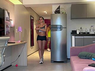 Fitness Couple Rushes Home For Intense Bareback Pounding