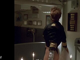 Erika Eleniak's STEAMY STRIPTEASE in Vintage Bunny Antique Blue Film 1080p