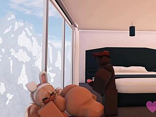 roblox bunny slut rides my cock hard