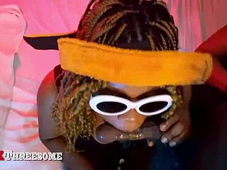 whoa! hijab roommate deepthroats monster cock in wild dorm threesome!