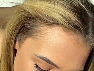 18 yo petite blonde screams in POV missionary 😩 cumshot facial after rough doggy! 💦