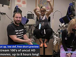 dr tampa examines channy crossfire shaved pussy in nurse humiliation pov