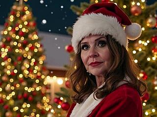 granny carmen claus shares holiday creampie fun pov homemade