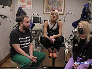 dr tampa examines channy crossfire shaved pussy in nurse humiliation pov