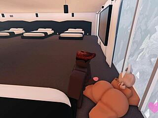 Puta conejita Roblox cabalga mi polla duro