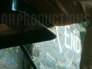 upskirt tease turns to public makeout with submissive african teen slut park flashing