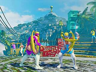 R. Mika flaunts her big ass on cam fight street style