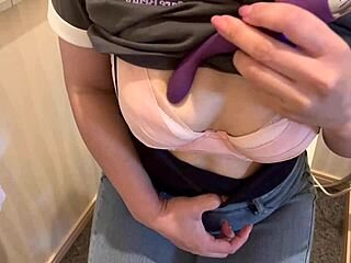 japanese college girl masturbates in stinky piss toilet super turned on