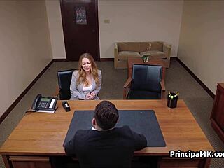 moaning teacher rides principal's huge cock at work