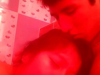 estelita kneels for her nerd boyfriend's monster cock blowjob close-up