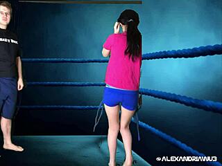 Fight Night Alexandria Wu Versus Clifford Bryant Intense Wrestling Fuck