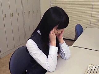 New Hire Yui Watanabe SUCKS Stress Away With Her SEX Skills!