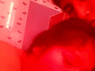 estelita kneels for her nerd boyfriend's monster cock blowjob close-up