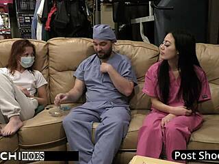 patient blaire celeste hits orgasm with hitachi from doctor tampa backstage 😍🔥