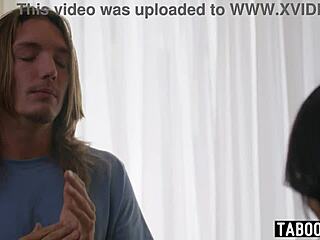 pervy stepbro shuts up petite asian stepsis lulu chu deepthroat blowjob