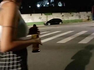 street alley pov sex stranger blowjob close-up natural tits kissing