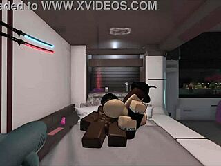 sumisa puta loves bbc pounding her big ass in roblox condo game