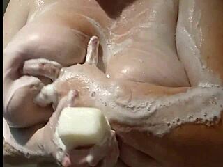 betty redd pregnant shower tits fun washing up