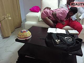 Schoolgirl Fucks Classmate Hard On Couch During Study Session Close Up Action!