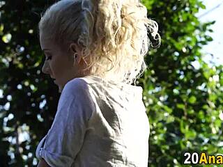 Pretty Blonde Takes Deep Anal Pounding Hard