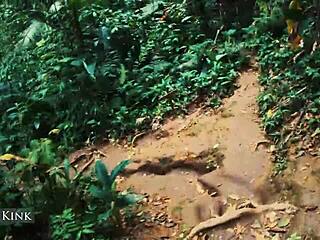 Alice Kink Strips Micro Bikini at Public Beach