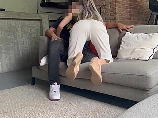 hot roomie gets rough creampie doggystyle from fat pervert roommate