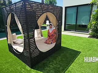 shy hijab milf fucks handyman cowgirl style