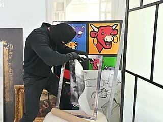 Cock hungry art curator jolee love loves her holes fucked dp by clients