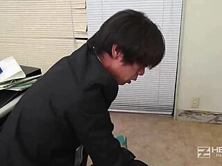 New Hire Yui Watanabe SUCKS Stress Away With Her SEX Skills!