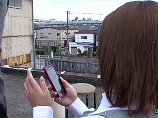 asian babe texting then colleagues deepthroat her dirty 😈🍆💦