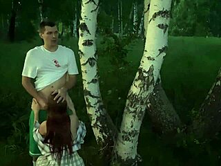 fucking my best friends hot girlfriend hard in forest again while hes berry picking damn her natural tits bounce wild