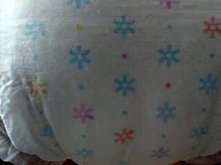 Japanese cutie messes her diaper wild