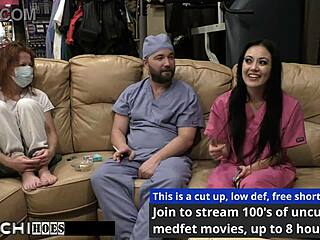 patient blaire celeste hits orgasm with hitachi from doctor tampa backstage 😍🔥