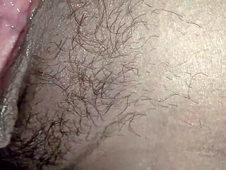he spreads her shaved milf pussy, licks clit hard til she creams all over in orgasmic creampie