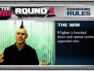 A milf with big tits and shaved pussy has sex inside an MMA fighting ring