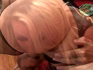 BLONDE MILF MOM STOCKINGS DOGGY FUCK BIG COCK CREAMPIE