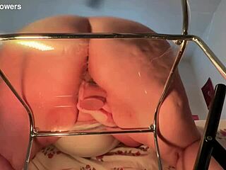 Big ass bbw grinds dildo on creamy pussy solo ride