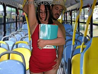 wanna see cute student groped and fucked on public bus?