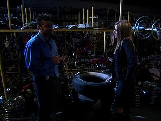 agent couple bends over for quick doggystyle fuck in stolen warehouse.